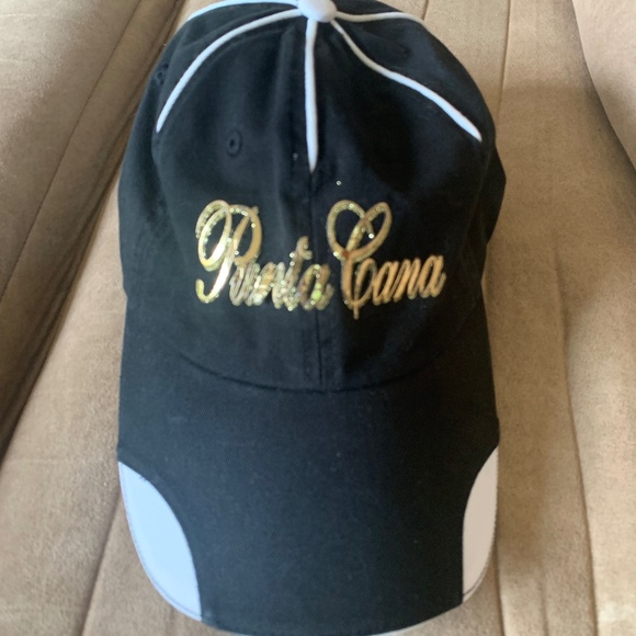 Punta Cana Black/White/Gold Hat - Picture 1 of 4